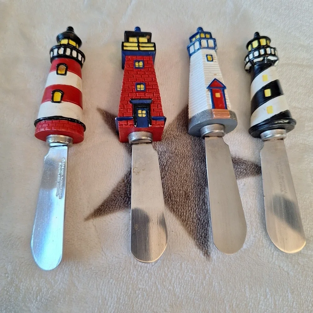 Boston Warehouse Warren Kimble Set of 4 Stainless Steel Cheese Spreaders